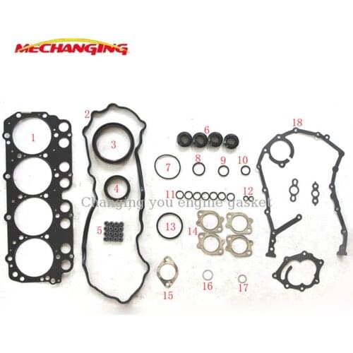 Customized LOGO N04C For TOYOTA DYNA COASTER Metal Full Set Diesel Engine Rebuild Automotive Spare Parts Engine Gasket 50428100