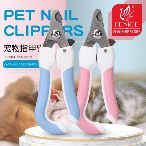 Fenice Professional Pet Cat Dog Nail Clipper Cutter Stainless Steel Grooming Scissors Clippers Claw Nail Scissors with Lock