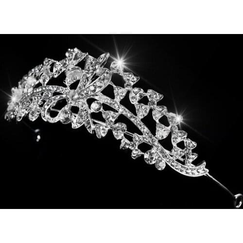 Crystal Vintage Royal Queen King Tiaras And Crowns Men/Women Pageant Prom Diadem Hair Ornaments Wedding Hair Jewelry Accessorie