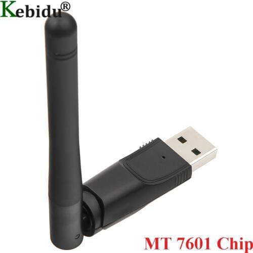 Kebidu Wireless USB 2.0 WiFi Adapter Network LAN Card MT7601150Mbps 802.11n/g/b Network Wifi Dongle For Set Top Box Laptop