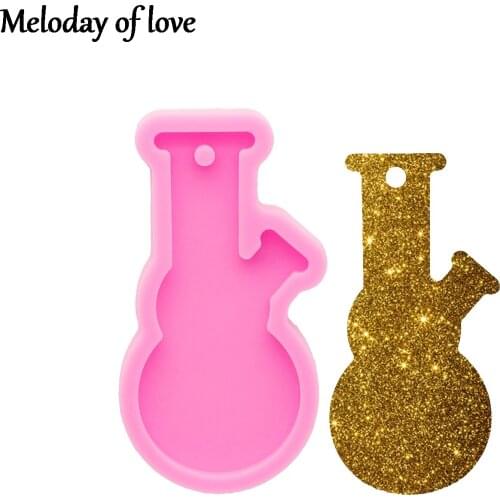 Glossy Red Wine Glass/Bottle Keychain Mold for Epoxy Resin Crafts Molds Jewelry Making Custom Silicone Mould DY0565