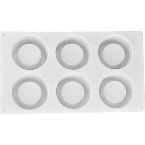 6-Cup Silicone Muffin Mold Non-Stick Baking Pan Flexible Dishwasher and Microwave Safe