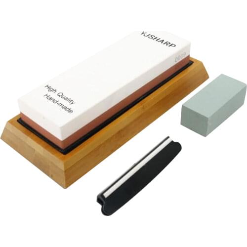 Kitchen Knife Sharpener Whetstone Sharpening Stones 2-IN-1 400 1000 3000 8000 Grit