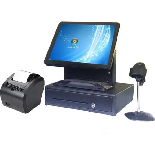 High quality Point of sales POS system for restaurants 15 inch touch screen black ComPOSxb TFT j1900 fanless Cash Register