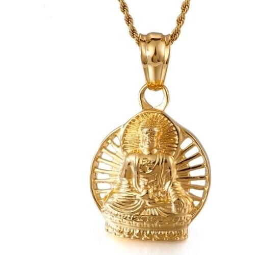 Stainless Steel Jewelry Vintage Titanium Steel Rana Buddha Mens Pendant