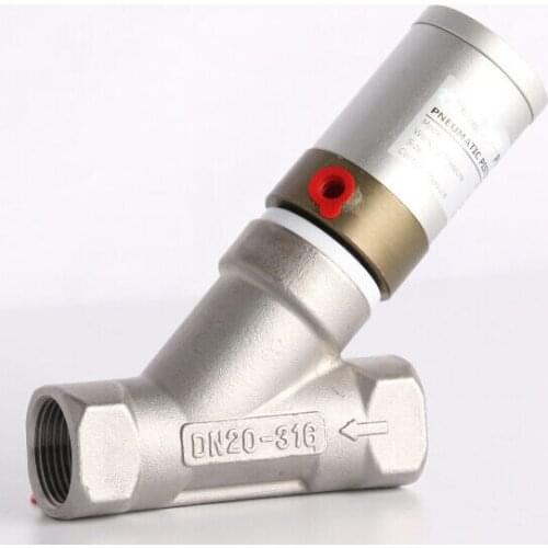 1 1/4 inch Y type compact angle seat valve normally closed