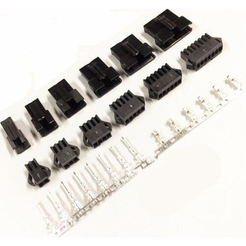 50sets/lot connectors SM 2/3/4/5/6/7/8/9/10/11/12Pin Pitch 2.5MM Female and Male Housing terminals SM-P SM-R JST SM2.5