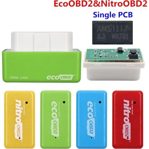 Nitro OBD2 EcoOBD2 15% Fuel Save More Power ECU Chip Tuning Box Plug&Driver Nitro OBD2 Eco OBD2 for Benzine Diesel Car Scanner