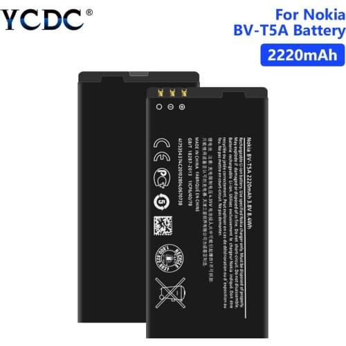 High Quality 2220mAh BV-T5A battery for Nokia Lumia 550 730 735 738 RM1038 RM1040 BVT5A Smartphone BV5QW BV 5QW Battery