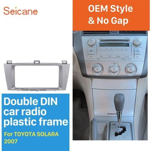 Seicane 2 Din 202*102mm Refitting DVD panel Auto Radio frame for Toyota Solara Audio Fascia Dashboard Cover Trim