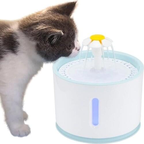 Automatic Pet Cat Water Fountain with LED Electric USB Dog Cat Pet Mute Drinker Feeder Bowl Pet Drinking Fountain Dispenser