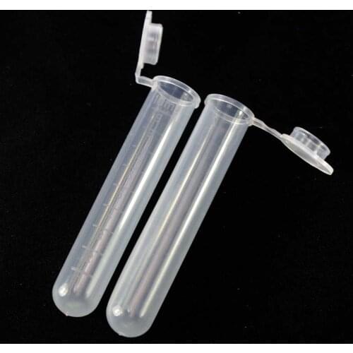 10pcs 2ml Lab Plastic Scale Centrifuge Tube Round-bottom With Cap EP Tube PCR Tube Sample Specimen