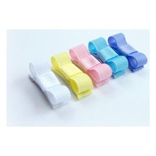 Baby solid grosgrain Barrettes Snap Clip. Small Baby Bow Clip .Tiny Bow Snap Hair Clip 100pcs