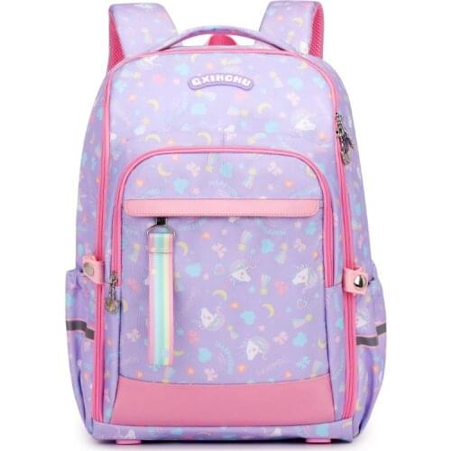 Children Orthopedics School Bags Sweet Cute Cartoons Printing Multifunction Student Bookbag Girls Pink Princess School Backpack