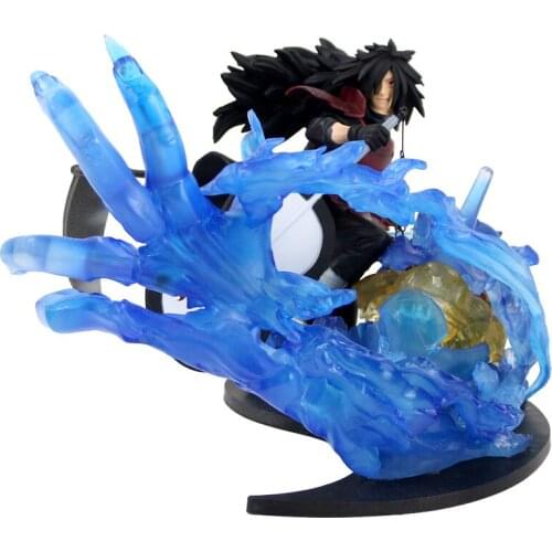 19cm Naruto Shippuden Anime Uchiha Madara with Weapoon Battle Action Figure Cartoon Decoration Model Toy Kids Gift Brinquedos