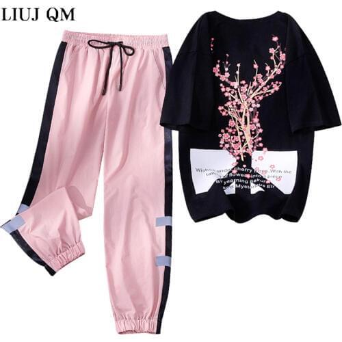 Two Piece Set Women Fashion 2020 New Sports and leisure suit womens clothing features slimming trend Summer Tracksuit Female