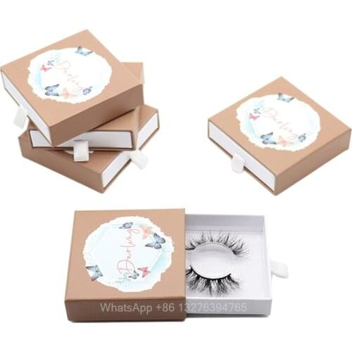Nude Square Lash Cases Packaging Eyelashes Box Package Mink Lashes Wholesale with Packaging Mink Lashes Case Bulk Vendors