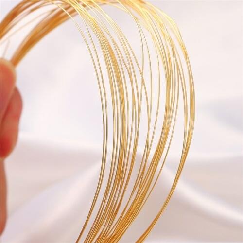 0.35-1mm 18K Gold Plated Brass Copper Wire For DIY Bracelet Necklace Jewelry Making Accessories Craft Beading Wire Cord String