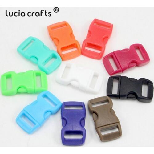 Lucia crafts 11mm Plastic Contoured Side Release Buckles Clasps For Paracord Bracelet Backpacks Clothes Bags Decor E0302