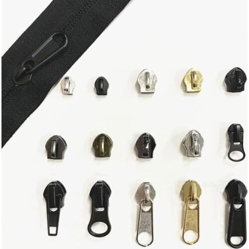 50Pcs/Lot 3# 5# Metal Reverse Zipper Head For DIY Handmade Craft Clothing Suitcase Repair Kit Sewing Tools Accessories Materia