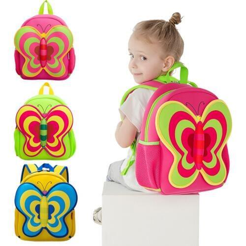 Cute 3D Butterfly Baby School Bags for Girls Kindergarten Toddler Children School Backpack Kids Bag Book Bag Mochila Escolar