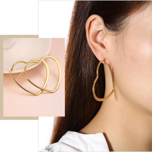 Minimalist Geometric Hoop Earrings for Women, Anti Allergy Stainless Steel Ear Gifts Jewelry, Daily Street Party Wear