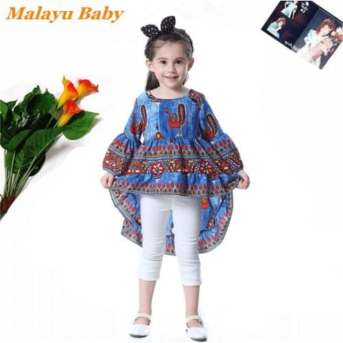 Malayu Baby Fashion Girls Dress 2021 Summer New Sweet Kids Cartoon Ruffled Five-Point Sleeve Tuxedo Princess Vestidos 2-7 Year