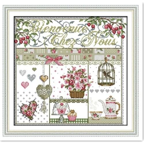 11CT 14CT India cloth cross stitch suite home life simple modern simple hand embroidered DMC cotton decorative painting