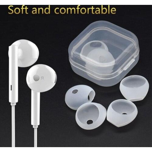 Earbuds Cover In-Ear Tips Soft Silicone Skin Earpiece Ear Buds Replacement for Huawei AM116 AM115 Vivo X9 XE680 Headset