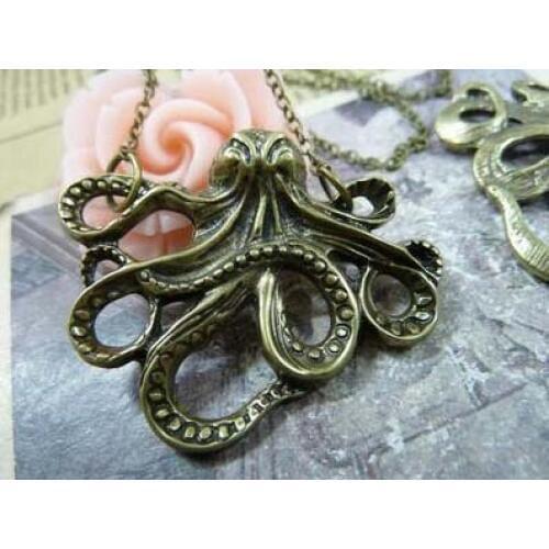Zinc alloy pendant jewelry accessories diy handmade material charms thick octopus36*44mm