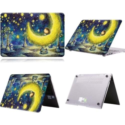 Moon Paint Pattern Anti-slip Laptop Case For MateBook 13/13 AMD Ryzen/14/D14/D15/X 2020/X Pro/Pro 16.1/Honor MagicBook 14/15