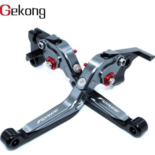 Fit For YAMAHA FORCE155 FORCE 155 2017 2018 Motorcycle Accessories Folding Extendable Brake Clutch Levers LOGO FORCE