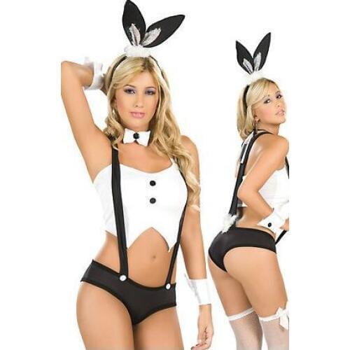 Sexy Bunny Costume 3S1100 Sweet Bunny Costume Halloween Rabbit Cosplay Party Costume With Wrist Cuffs,Headpiece
