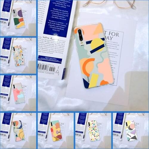 Silicone Transparent Back Cover For Huawei P Smart Z Plus P20 Lite 2019 2020 P40 P30 Lite Pro E Phone Case Art Graffiti Soft