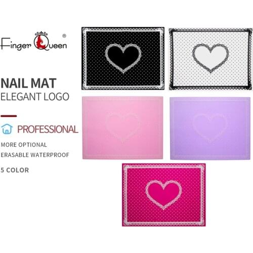 Silicone Foldable Nail Art Table Mat Pad Cute Dot Lace Design Washable Beauty Care Salon Equipment Manicure Tool