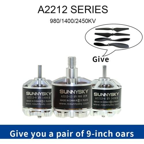Sunnysky Angel A2212-9 A2212 1400kv II 980KV 2450KV Brushless Motor MultiCopter KK Quadcopter