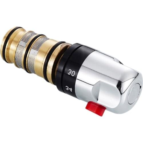 Thermostatic Mixing Val ve Brass Thermostat Control Water Blending Mixer Val ve Temperature Pipe Basin Small Type