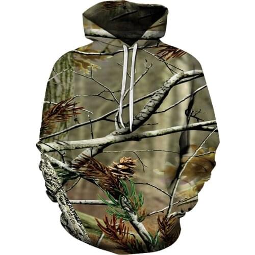 Wild boar camouflage 3d hoodie for men and women outdoor fishing maple leaf pigeon camping hunting clothing unisex hoodie