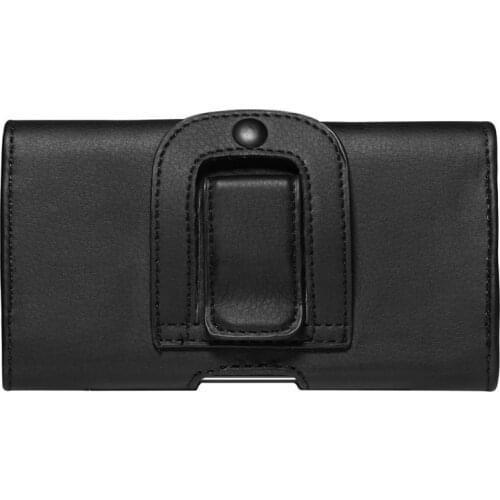 Y166 PU Leather Horizontal Waist Belt Clip Pouch Phone Bag For Men