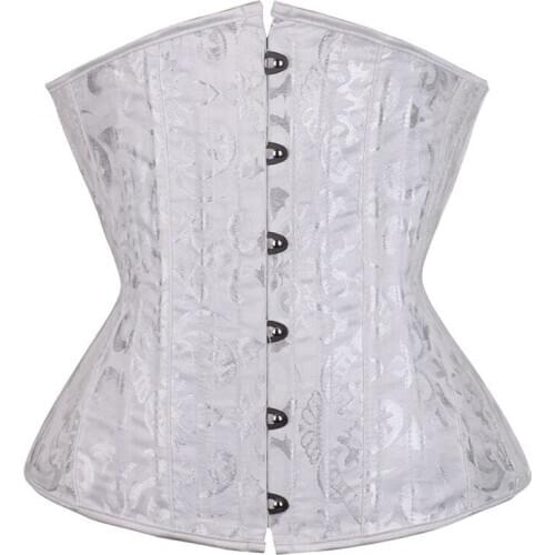 WYS.JL Sexy Corset Underbust Waist Cincher Corsets Gothic Corset Top Bustier Plus Size Corpete Corselet Black White XS-6XL