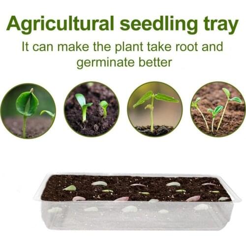 10Pcs Garden Pots Planting Box Transparent Keep Warm PVC Agricultural Planters Nursery Tray Garden Supplies