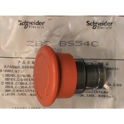 10pcs Silver contact, high quality XB2B metal mushroom head button, turn reset at moment, ZB2BS54C