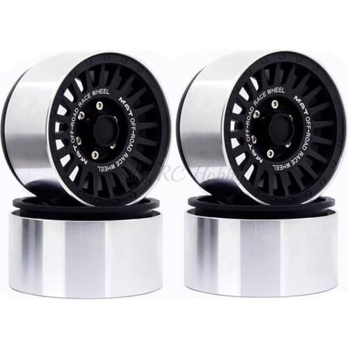 2.2 inch Alloy 1:10 RC Car Wheels Hub Tracked Vehicle Trx4 Mustang Rc4wd D90 D110 Axial Scx10 90046 Jimny Cfx Vs4 - 4PCS