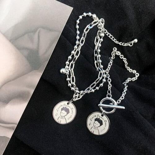 2021 Punk Hip Hop Portrait Coin Bracelet Bohemian Retro Multilayer Chain Geometric Coin Pendant Bracelet Fashion Female Jewelry
