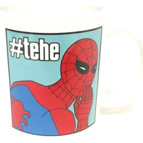 400ml Disney Spiderman Cartoon Water Cup Milk Coffee Tea Ceramic Mug Home Office Collection Cups Student Boy Girl Gifts