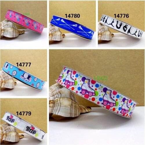 Free shipping 50 yard cartoon printed grosgrain ribbon 14922