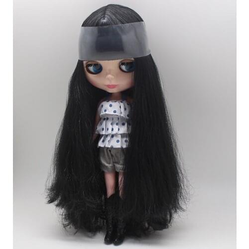 Free shipping Nude action figure dolls(black hair )