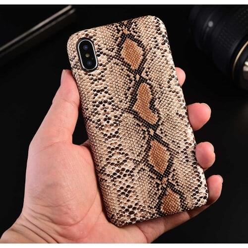 Python Snake Skin Texture Phone Case For iphone 12 11 Pro Max Xs MAX XR X 8 plus Cases 8 7 6 6S Plus 5 5s SE hard plastic Cover