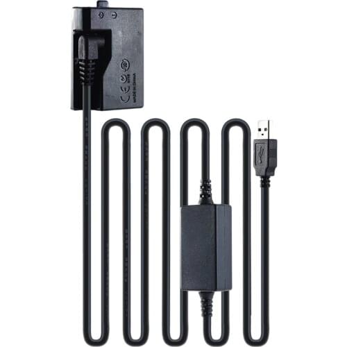E10 Dummy Battery 5V 2A USB Power Adapter Cable for EOS 1100D 1200D