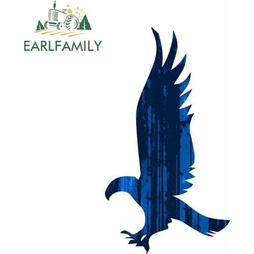 EARLFAMILY 13cm x 7.4cm for Eagle of America Fredom Cartoon Car Stickers Surfboard Occlusion Scratch Decal for Refrigerator VAN
